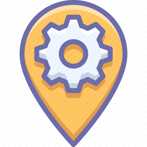 Gear, geo, location icon - Download on Iconfinder