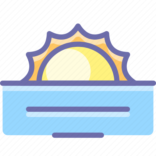 Sun, sunset, water icon - Download on Iconfinder