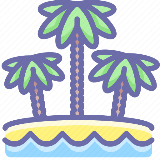 Beach, palm, vacation icon - Download on Iconfinder