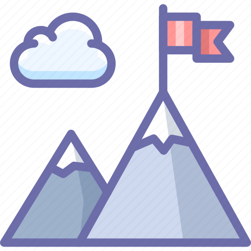 Nature, startup, mountains, business, goal, flag icon - Download on Iconfinder