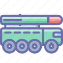 military, rocket, truck, missile launcher