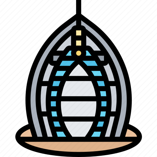 Burj, tower, arab, dubai, landmark icon - Download on Iconfinder