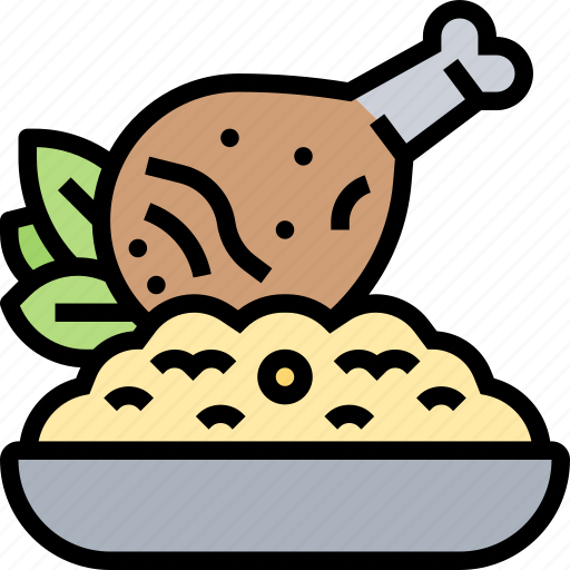 Kabsa, food, dish, arabic, cuisine icon - Download on Iconfinder