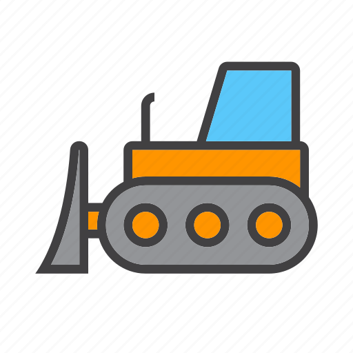 Bulldozer, tractor icon - Download on Iconfinder