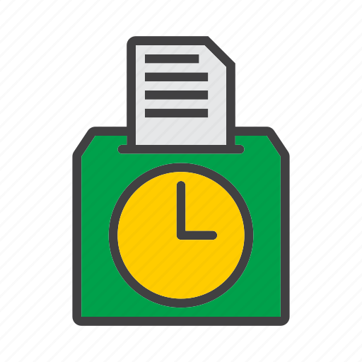 Card, check, clock, control, time icon - Download on Iconfinder
