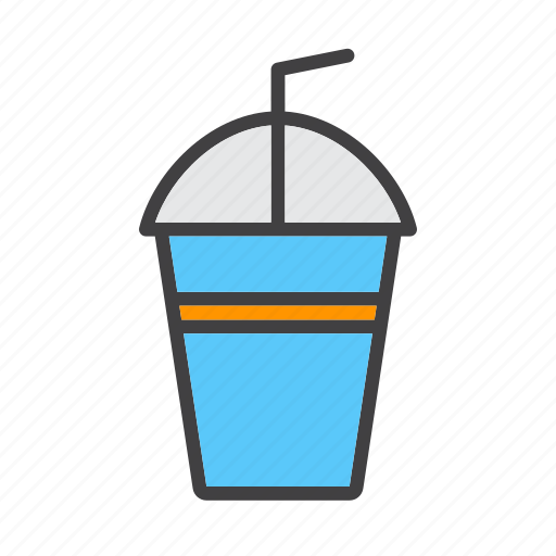 Cup, milk, milkshake, straw icon - Download on Iconfinder