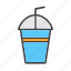 cup, milk, milkshake, straw 
