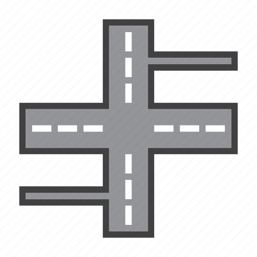 Crossroad, road, street icon - Download on Iconfinder