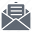open, email, folder, envelope, message 