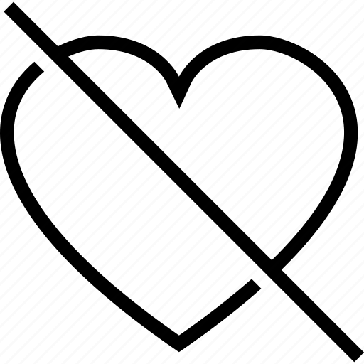 Deactivated, disabled, heart, like, love, off, slash icon - Download on Iconfinder