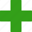 cross, greek, green, pharmacy, sign 