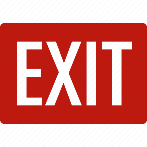 Door, emergency, exit, leave, out, red, sign icon - Download on Iconfinder