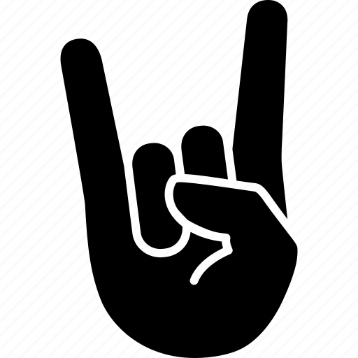 Hand, heavy, horns, metal, rock, roll, sign icon - Download on Iconfinder