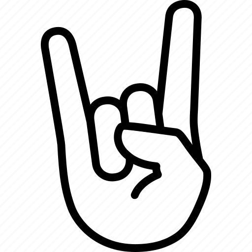 Hand, heavy, horns, metal, rock, roll, sign icon - Download on Iconfinder