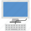 lcd with keyboard, monitor, screen, work, workstation 