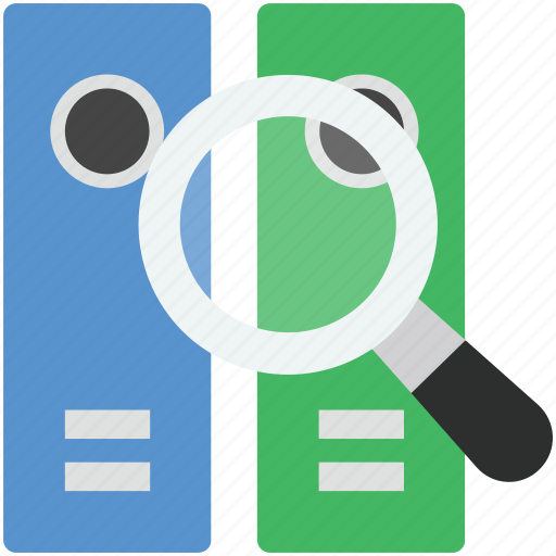 Folder, magnifier, magnifying glass, search, search files icon - Download on Iconfinder