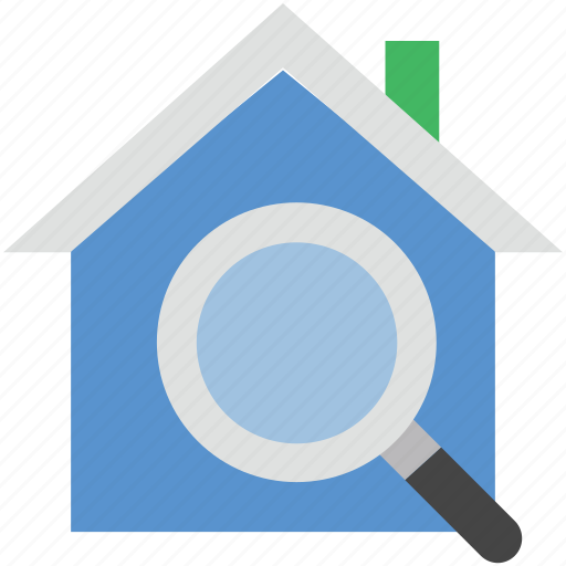 Building, house, location, search home, search real estate icon - Download on Iconfinder