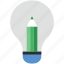 bulb, creative, creative mind, idea, pencil, pencil bulb 