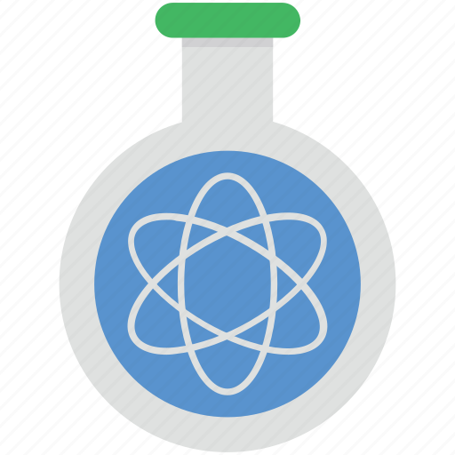 Atom, atom flask, lab, molecule, sample flask icon - Download on Iconfinder