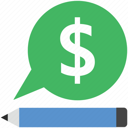 Business chat, chat balloon, chat bubble, pencil with bubble, speech bubble icon - Download on Iconfinder