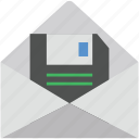 data storage, envelope, floppy, floppy in envelop, mailbox