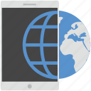 globe, map, mobile, mobile globe, mobile phone