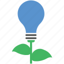 bulb, creative mind, digital marketing, plant idea