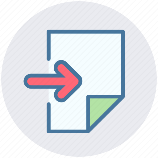 Arrow, document, file, page, right, sheet icon - Download on Iconfinder