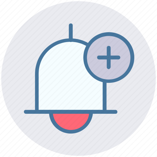 Add, alert, bell, plus, ring, school bell icon - Download on Iconfinder