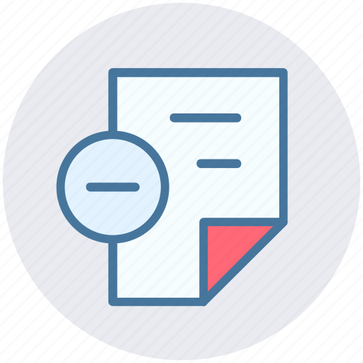 Minus, page, paper, reading, remove, sheet icon - Download on Iconfinder