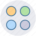 app, application, circle, four circles, sign
