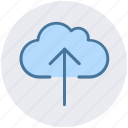 cloud, cloudy, data, storage, up arrow, upload, weather
