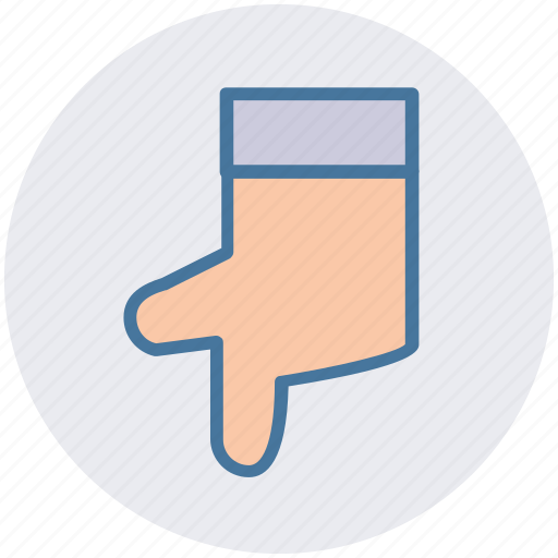 Down, down hand, finger, hand, pointing, show icon - Download on Iconfinder