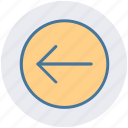 arrow, circle, forward, left, material