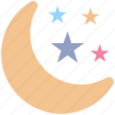 moon, moon and stars, night, sleep, stars