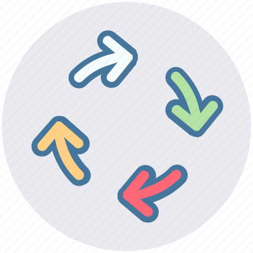 Arrows, circle, four, four arrows, motion icon - Download on Iconfinder