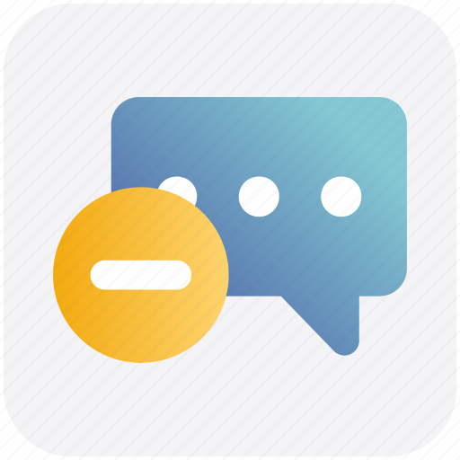 Chat, comment, message, minus, remove, text icon - Download on Iconfinder