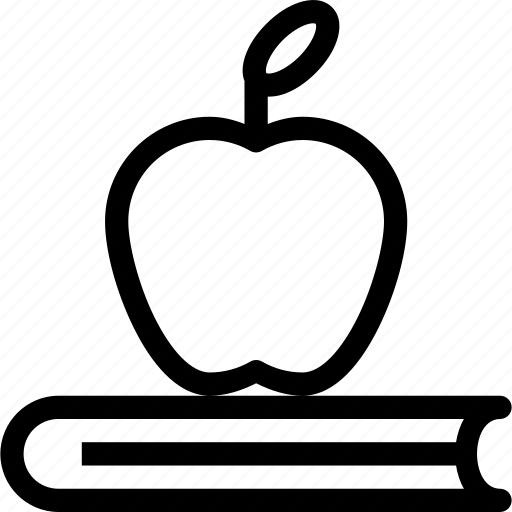 Apple, book, education, learning, literature icon - Download on Iconfinder