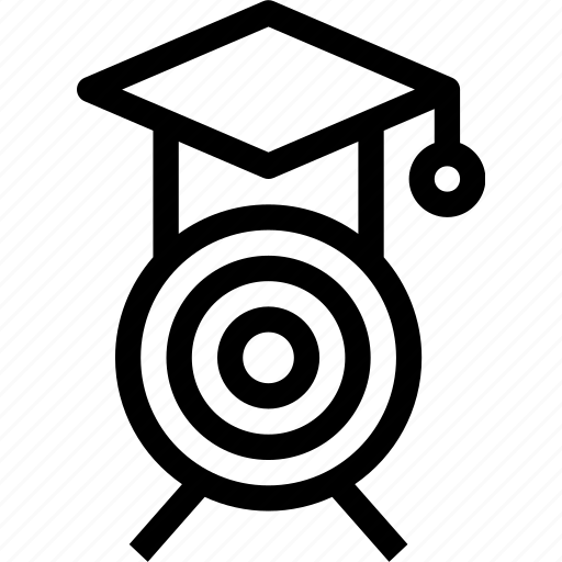 Education, graduate, graduated, graduation, hat, target icon - Download on Iconfinder