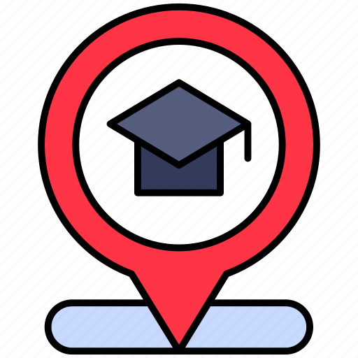 Location, map, pin, school, student, university icon - Download on Iconfinder