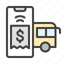 bus, ticket, transport, online payment, fare payment