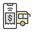 bus, ticket, transport, online payment, fare payment 