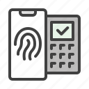 fingerprint, pos terminal, nfc, contactless payment, mobile phone