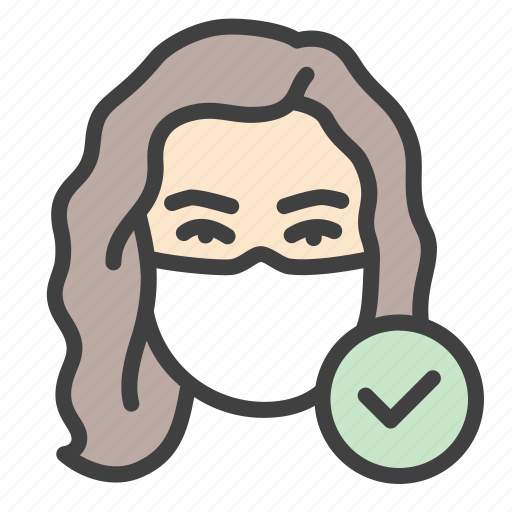 Mask, protection, medical mask, covid, woman face icon - Download on Iconfinder