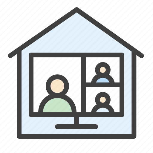 Webinar, home meeting, conference call, untact, video call icon - Download on Iconfinder