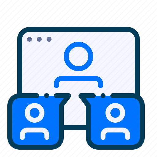 Meeting, discussion, brainstorming, online, virtual, 1 icon - Download on Iconfinder