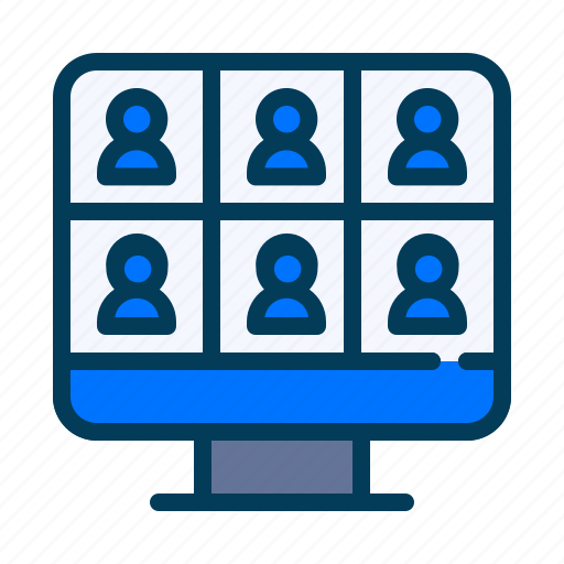 Meeting, discussion, brainstorming, online, virtual, group icon - Download on Iconfinder