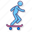 skate, skateboard, skateboarding, skating 