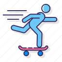 board, race, skate, skateboarding