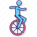 bicycle, bike, one wheel, unicycling